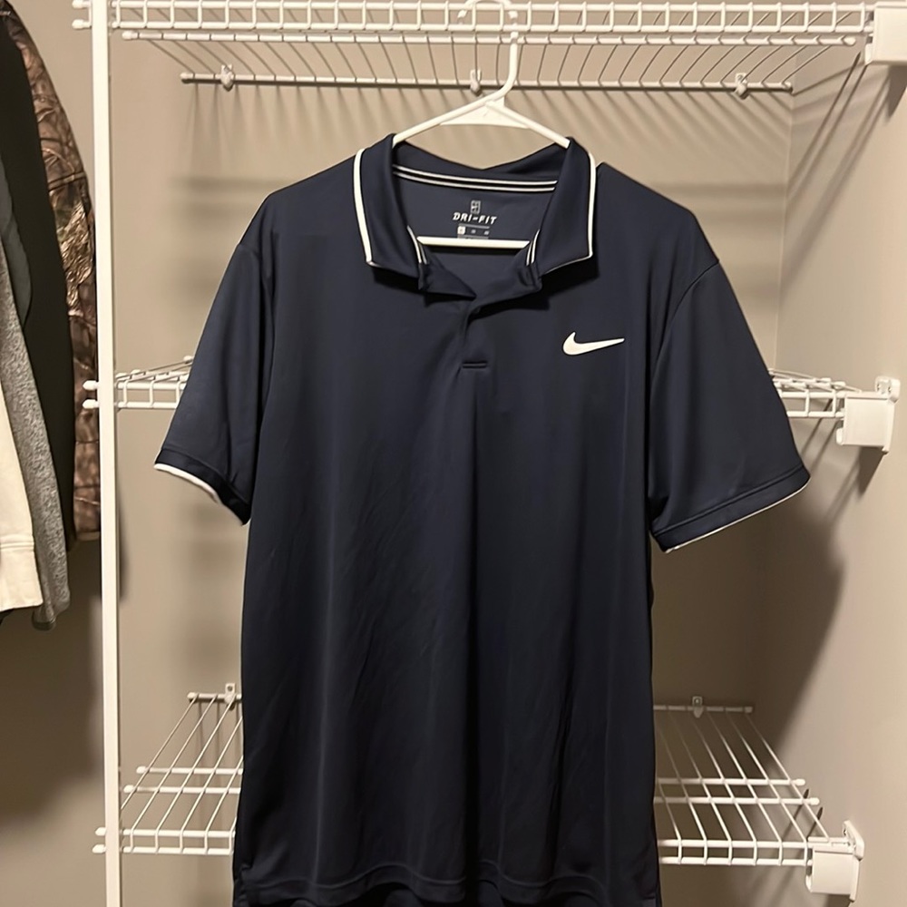 NWOT * Nike Mens Navy & White Polo Size XL